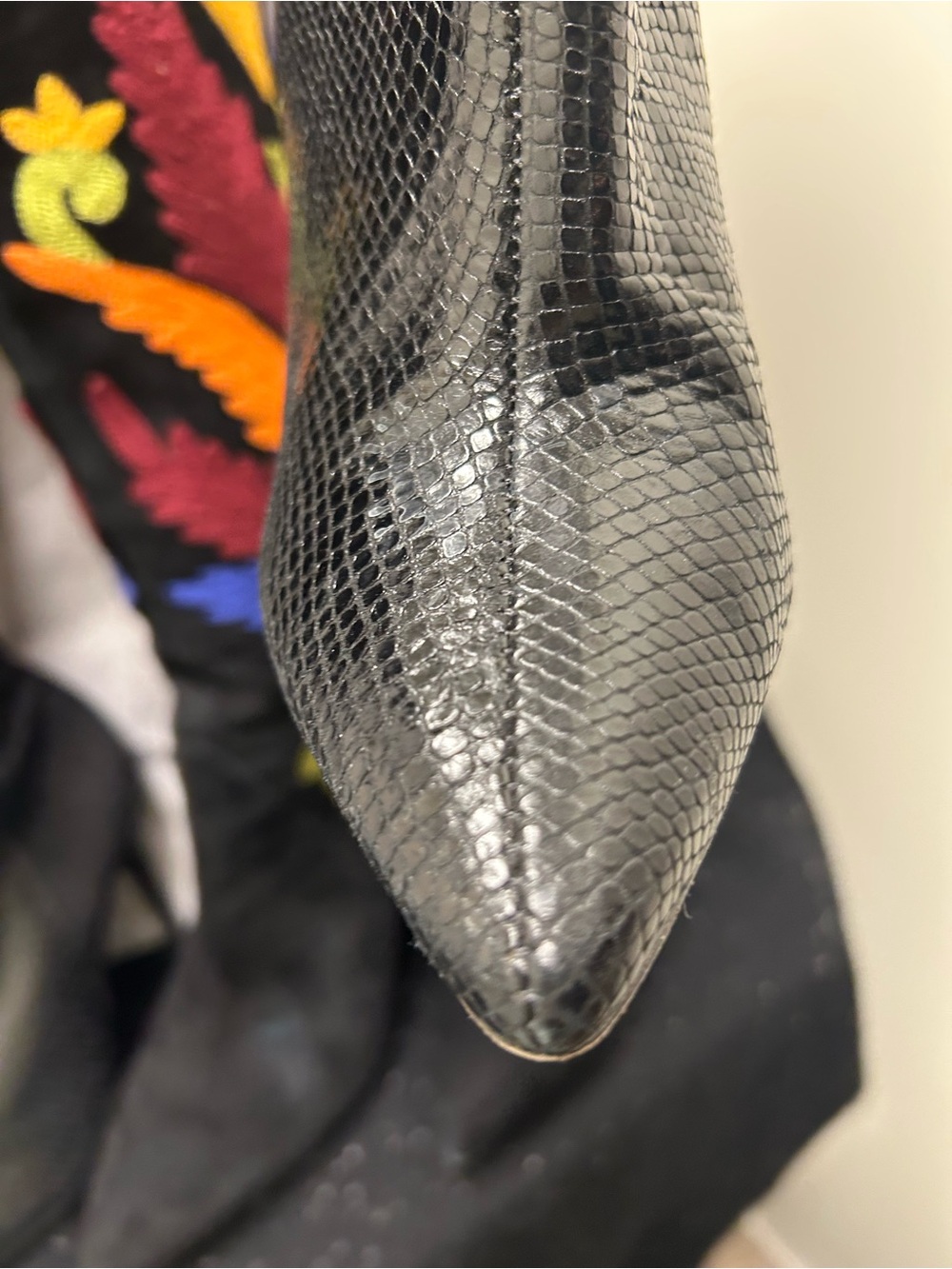 2 Pairs Alice & Olivia Tall Boots- Black/Multi-Color - Picture 4 of 8